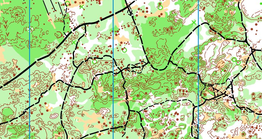 Enkele wijzigingen in de kaartstandaard voor het bos en de sprint